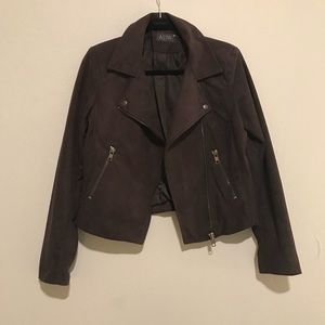 Soft faux suede moto jacket by ASTR